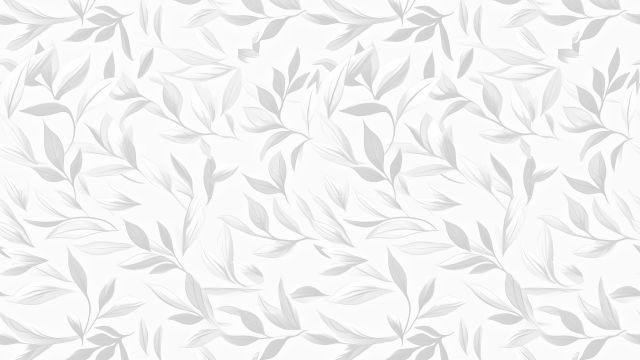 Vaalea lehtikuvio luo rauhallisen ja luonnonläheisen taustan energiahoitojen ja hyvinvoinnin viestinnälle.