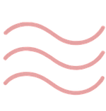 Vaaleanpunainen kolmen virtaavan aallon kuvio