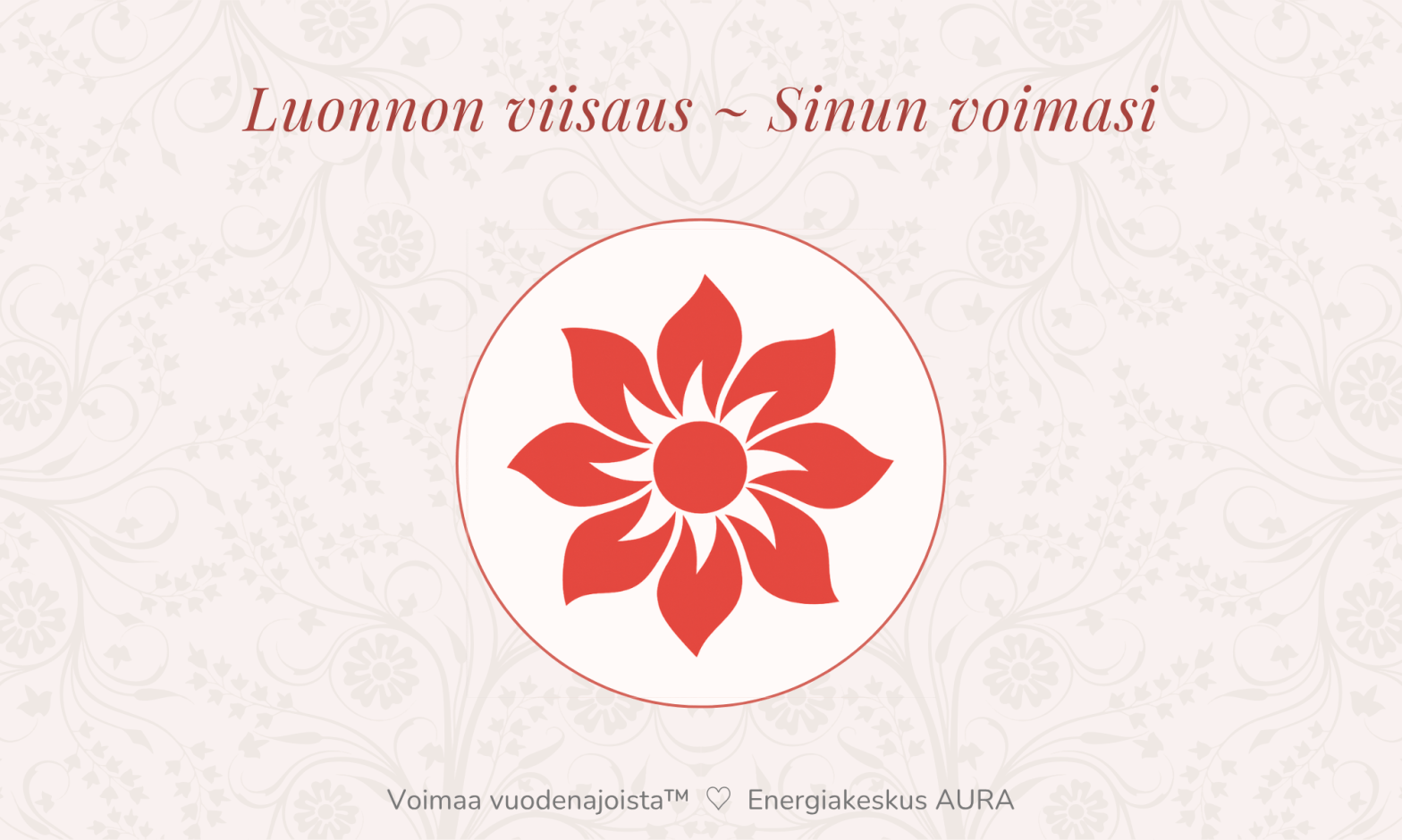 Symbolinen kesäkuva, jossa punainen tulenkukka kuvastaa sydämen, lämmön ja kesän elinvoimaista energiaa. Osa Voimaa vuodenajoista™ -artikkelisarjaa Energiakeskus AURAlta.