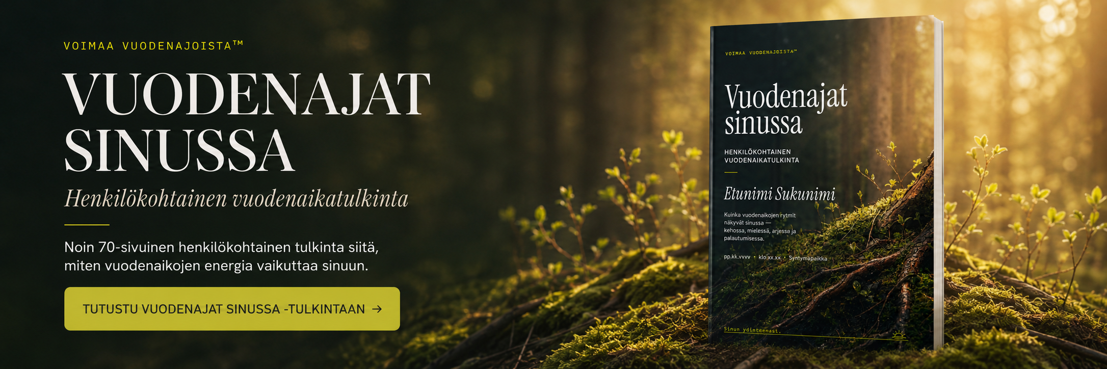 Vuodenajat sinussa -banneri – henkilökohtainen vuodenaikatulkinta Voimaa vuodenajoista -sivustolla